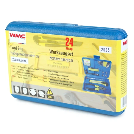 Набор инструментов 24пр.(6гр)(7,8,10,12мм), в кейсе
