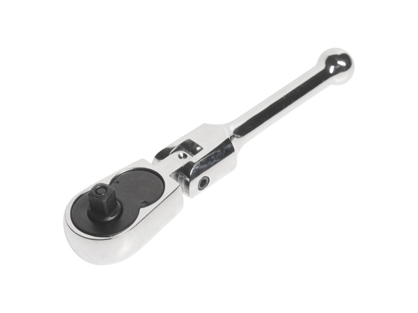 Трещотка шарнирная с фиксацией укороченная с металлической рукояткой JTC 3012 (1/4", 45 зубьев, 124 мм)