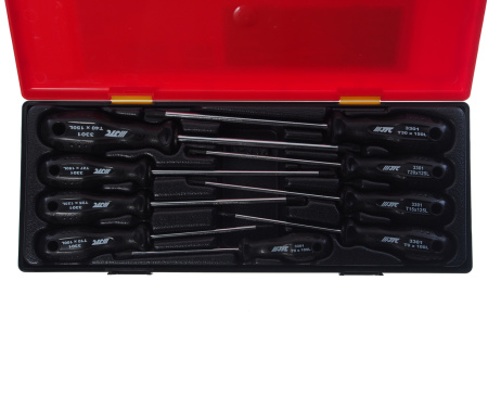 Набор отверток TORX JTC-K7091 (T8-T40, 9 предметов в кейсе)