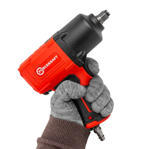 Пневмогайковерт ударный ''Twin Hammer''с реверсом и регулировкой усилия в облегченном корпусе 1/2''(1450Hм, 7000 об/мин,6.3bar,198 л/мин,вес 2кг)