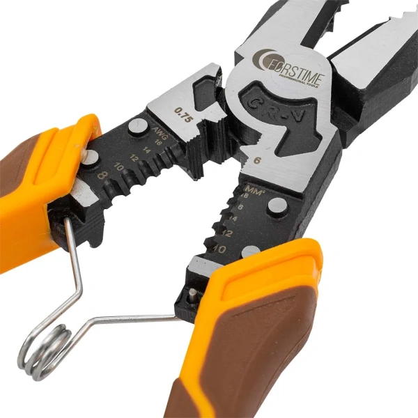 Плоскогубцы комбинированные для снятия изоляции 8,5''(215мм) в блистере