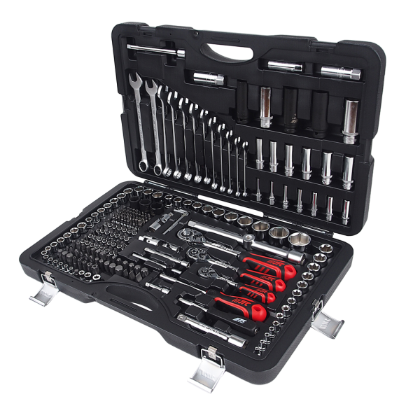 Набор инструментов 6-ти гранных слесарно-монтажный JTC H216C-B72 (1/4", 3/8", 1/2", 216 предметов в кейсе)