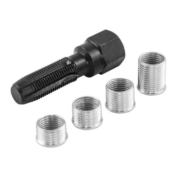 Набор для восстановления резьбы свечного отверстия М14, 5 предметов Thorvik SPTRS145