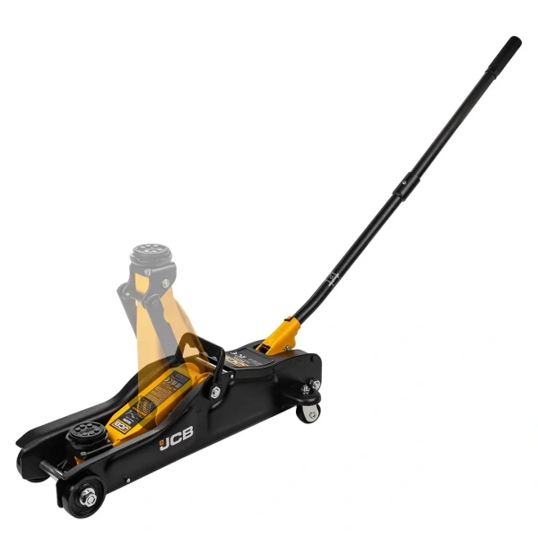 Домкрат подкатной гидравлический низкопрофильный с резиновой накладкой 2т (h min 85мм, h max 330мм)