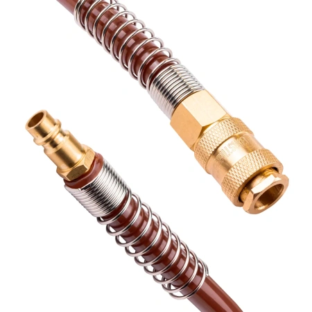 Шланг витой полиуретановый 10мм х 14мм х 20м с быстроразъемами