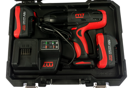 Гайковерт аккумуляторный ударный MIGHTY SEVEN DW-18502, 1/2", 1220 Нм, 18 В