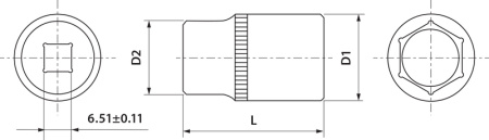 Головка торцевая MultiProf Thorvik MP01412 (1/4"DR, 12 мм)