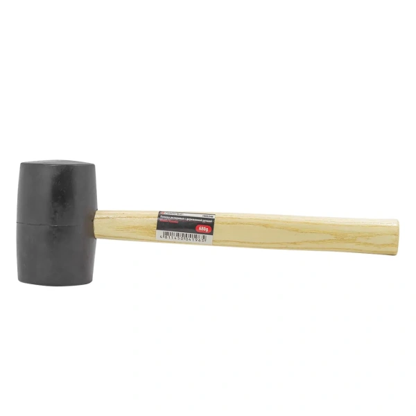 Киянка резиновая с деревянной ручкой (680г, Ø65мм)