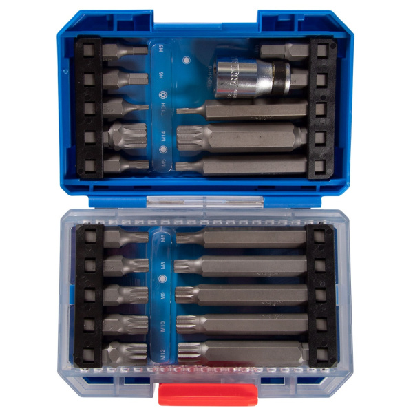 KING TONY Набор вставок (бит) 10 мм, Torx, Spline, Hex, 41 предмет