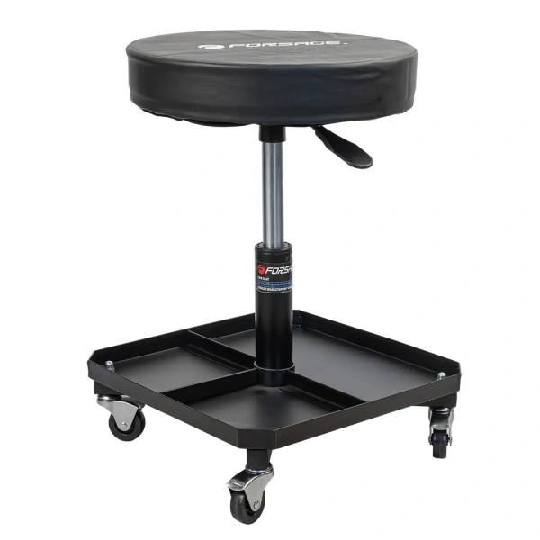 Стул автослесаря вращающийся регулируемый на колесах (h min-410мм, h max-530мм, диаметр-365мм)