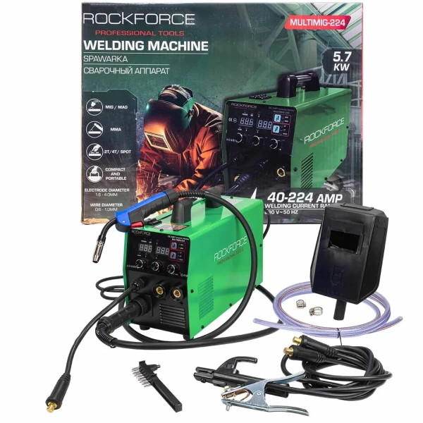 Сварочный аппарат (5.7кВт, 230В, диаметр электрода - 1.6-4мм, диаметр проволоки - 0.6-1мм, сварочный ток - 40-224А)