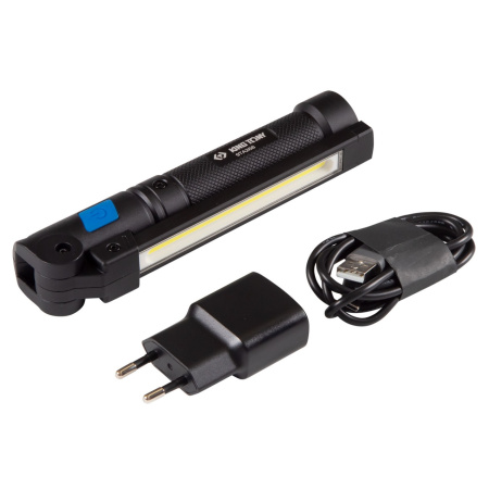 KING TONY 9TA268A Фонарь светодиодный, шарнирный, магнит, 1+1 элементов, Li-Ion, 3,7 В