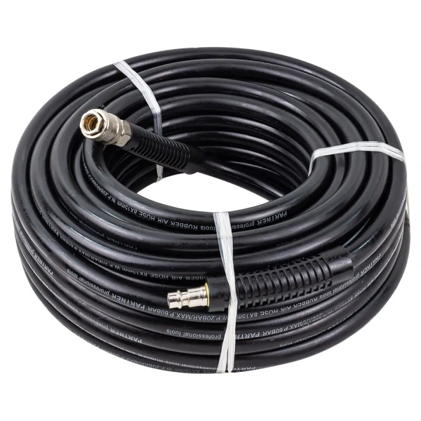 Шланг резиновый воздушный армированный с фитингами 8мм x 15мм x 20м