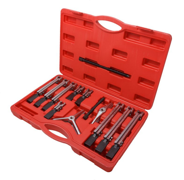 Съемник двух-трехлапый сборный универсальный, 13пр.(длина лап - 120, 230, 280мм, ширина - 145мм), в кейсе