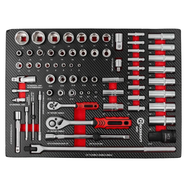 Тележка инструментальная 7-и полочная с набором инструментов 274пр и дополнительной боковой секцией 810х480х850мм