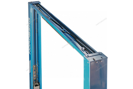 Подъемник 380V 2х стоечный 4 т с верхней синхронизацией (синий) снятие со стопоров с одной колонны NORDBERG N4122HM-4B