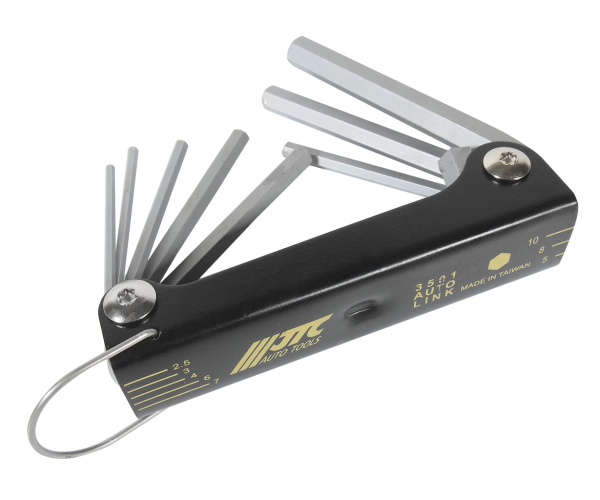 Набор ключей шестигранных раскладной JTC 3501 (2,5-10 мм, 8 предметов)