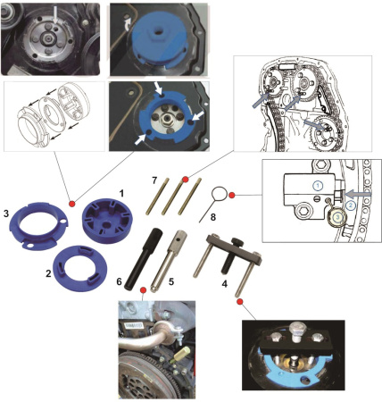 Набор инструментов для демонтажа ТНВД JTC 4435
