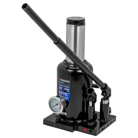Домкрат бутылочный двухскоростной с манометром 32т (h min-260мм, h max-420мм)