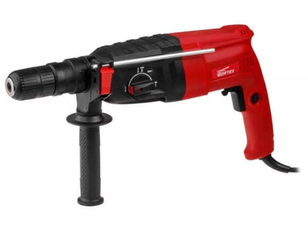 Перфоратор WORTEX RH 2829 в чем. + (2 зубила, 3 сверла) 900 Вт, 3.2 Дж, 28 мм, 4 режима, SDS-plus, Б