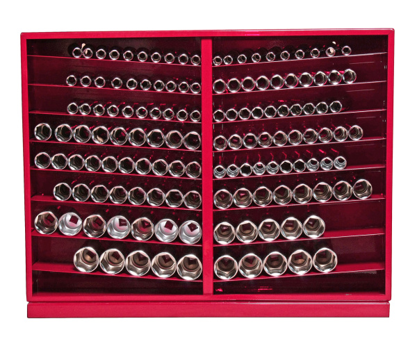 Набор головок торцевых 6-ти гранных глубоких JTC H4137L (1/2", 10-32 мм, 137 предметов в металлическом шкафу)