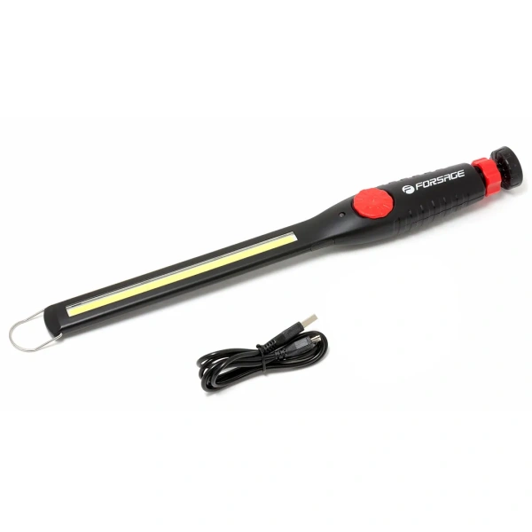 Лампа светодиодная аккумуляторная на магнитном шарнире с регулятором яркости(10W COB,400 Lumen,3.7V,2200mAh,USB провод,защита гнезда зарядки)