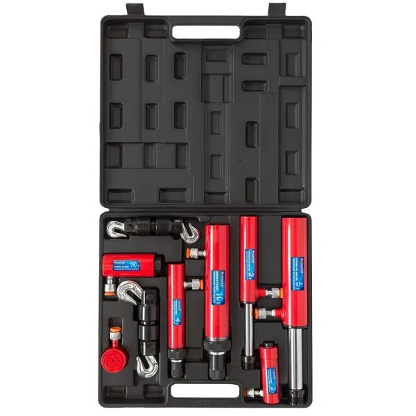 Комплект цилиндров гидравлических прямого и обратного действия 2т, 4т, 5т, 10т в пластиковом кейсе 7пр.