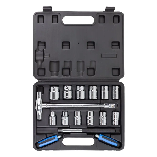 Набор инструментов с Т-образной трещоткой,17 пр.1/2''(6гр.)(8,10,12-17,19,21,22,24мм)