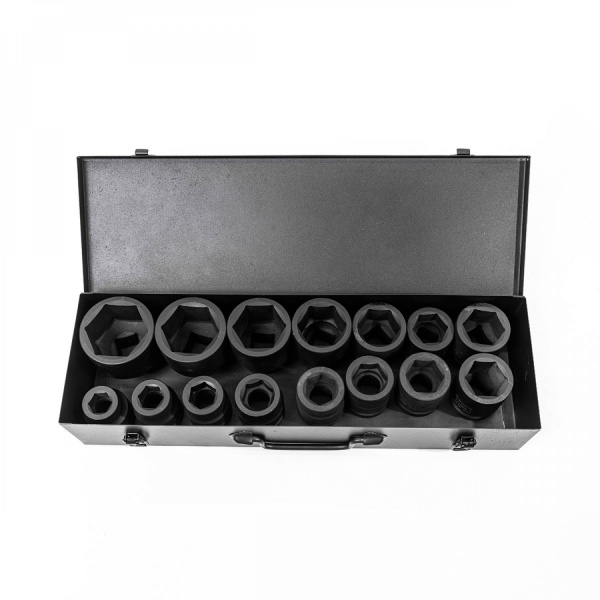 Набор головок ударных ROSSVIK ST239 (1", 22-60 мм, L 60 мм, 15 предметов)