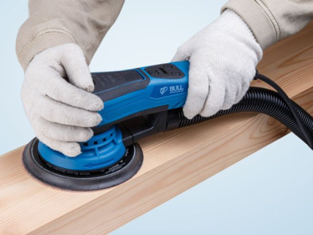 Эксцентриковая шлифмашина BULL OS 1550 E в кор. БЕСЩЕТ., 150 мм, 350 Вт, 4000-10000 об/мин