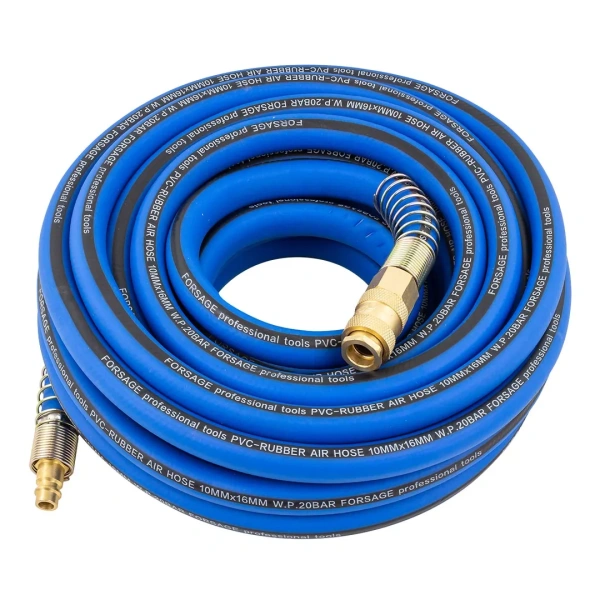 Шланг резиновый воздушный армированный с фитингами 10мм х 16мм х 10м