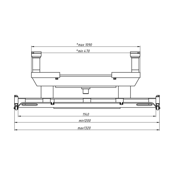 Опорный мост LOW для задних осей