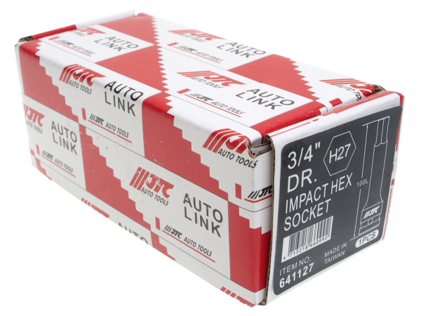 Головка торцевая ударная JTC 641127 (3/4", HEX, H27, L=88 мм)