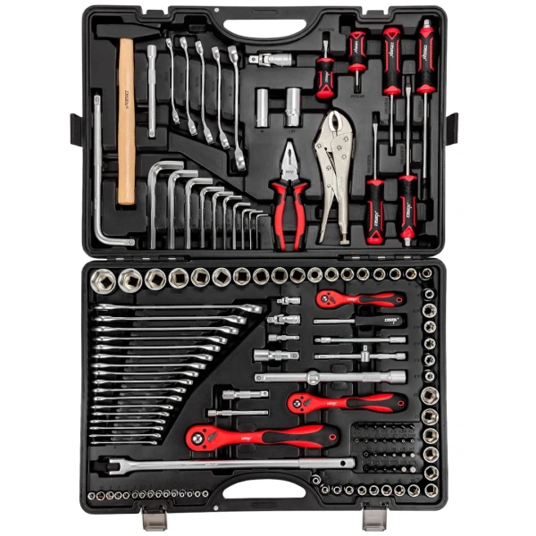 Набор инструментов 142 пр.1/4''3/8''1/2''(6-гр.)(4-32мм)