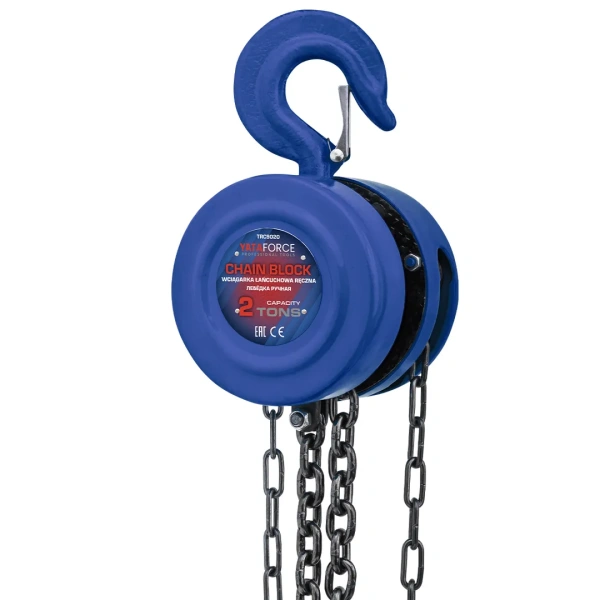 Лебедка механическая(таль) подвесная с фиксацией цепи натяжения, 2т (длина цепи - 3м)