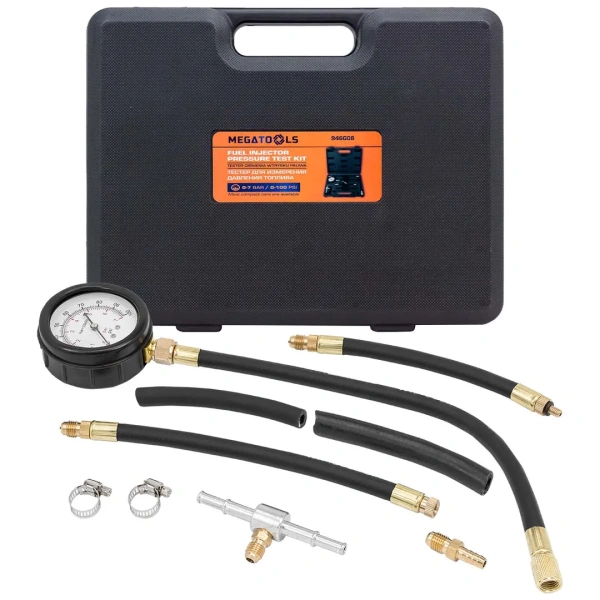 Манометр для измерения давления топлива в комплекте с переходниками