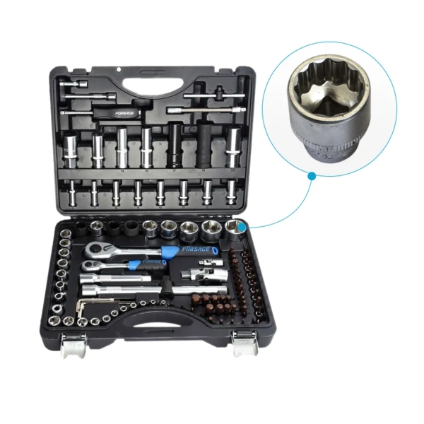 Набор инструментов 94+6пр. Premium 1/4''1/2(12гр.) 1/2''(17,19,21мм-6гр.)