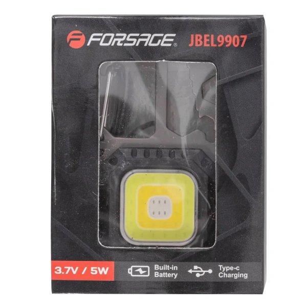 Фонарь портативный многофункциональный (светодиод COB, 7 режимов освещения, 3.7V, 5W, IP64)