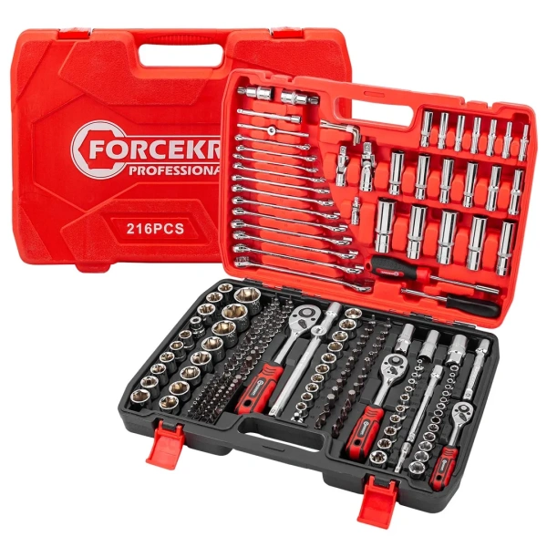 Набор инструментов 216пр. 1/4''3/8''1/2''(6гр.)(4-32мм)