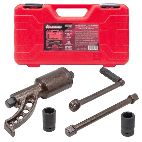 Гайковерт ручной с редуктором 1''(Головки-32мм и 33мм, длина-310мм, передаточное число 1:68, 6200 Н/м)