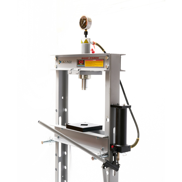 Пресс гидравлический напольный с педалью Rossvik HJ0805C_7040 (20 т, цвет серый, RAL 7040)