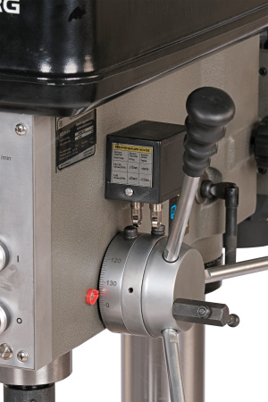 Станок сверлильный профессиональный NORDBERG ND2554PV (1100 Вт, 25 мм, вариатор скорости, нарезание резьбы, тиски)