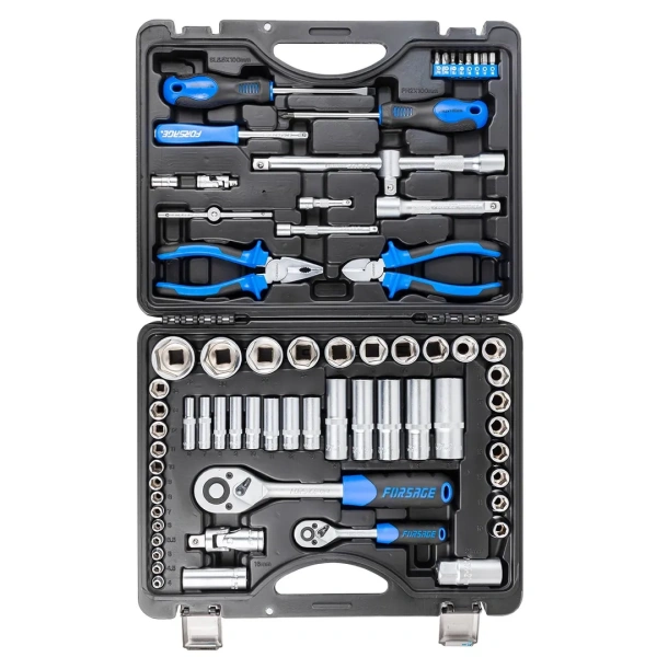 Набор инструментов 69пр.,1/4'',1/2'',(6гр.)(4-32мм)