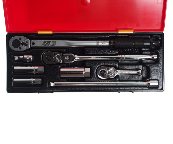 Набор головок для свечей зажигания JTC K3083 (с динамометрическим ключом, 3/8", 8 предметов в кейсе)