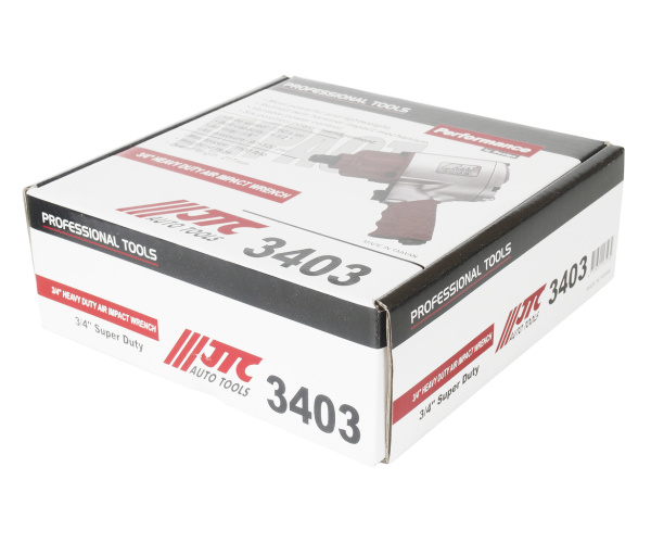 Гайковерт пневматический ударный усиленный JTC 3403 (3/4'' 1491Нм 7250об/мин. 300л/мин. 90-120PSI)