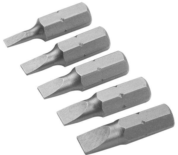 Набор вставок (бит) торцевых 1/4" Slotted 3-6,5 мм 25 мм 5 предметов TOLSEN TT20285