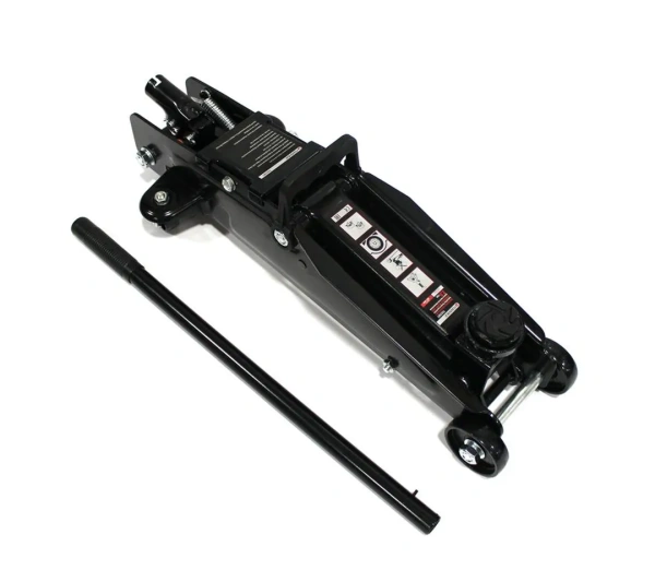 Домкрат подкатной гидравлический 2,5т с резиновой накладкой (h min 135мм, h max 387мм) в кейсе,без фиксации