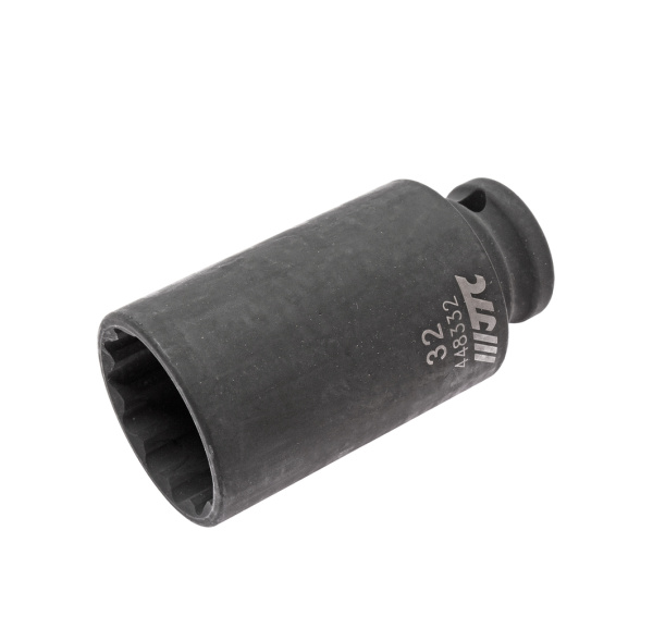 Головка торцевая 12-ти гранная ударная тонкостенная JTC 448332 (1/2", 32 мм, L=82 мм)