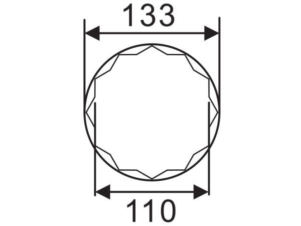 Головка ступичная 12-ти гранная JTC 5250 (SW36х110 мм, IVECO, L=118 мм)