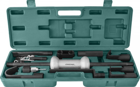 Набор для кузовного ремонта JONNESWAY AE310003 (обратный молоток и 9 насадок), 10 предметов